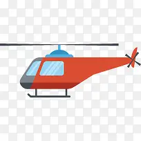 平面直升飞机矢量图