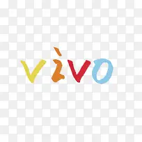 水彩颜料手绘vivo手机logo