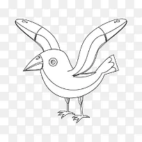 飞翔的鸟简笔画