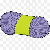 紫色手绘毛线团