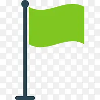 绿色飘曳的旗子图