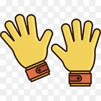 矢量图黄色的手套