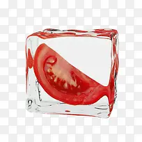 冰冻的西红柿