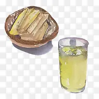 零食饮料手绘画素材图片