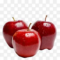 水果红色苹果三个红苹果