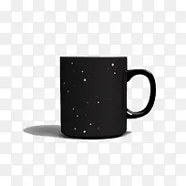 星空黑色马克杯产品实物免抠图