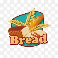 矢量卡通简洁扁平化bread