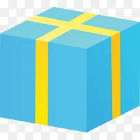 蓝色矢量礼物盒子