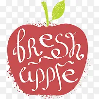 手绘水果苹果商标