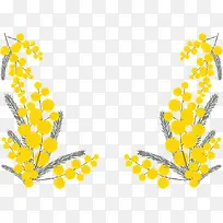 矢量图黄色的菊花