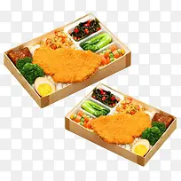 便当丰富鸡扒饭双人份