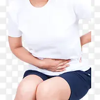腹部疼痛不已