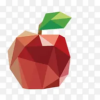 三角形红苹果装饰