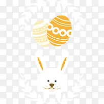 平面复活节兔子彩蛋装饰