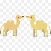 骆驼夫妇矢量图