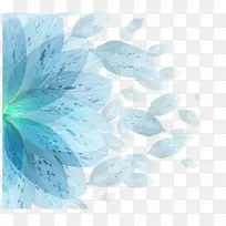 蓝色神秘半透明花瓣
