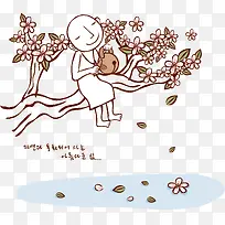 坐在树上敲木鱼的和尚图片