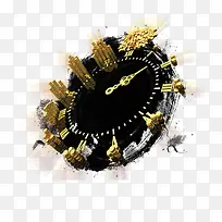 长椅黑色齿轮免抠图