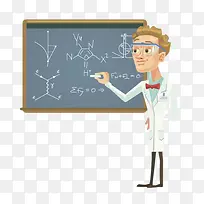 卡通数学教师公式教育