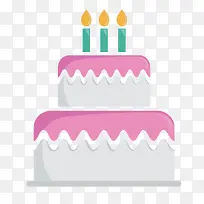 粉色生日蛋糕庆祝