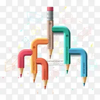 铅笔不规则图形矢量