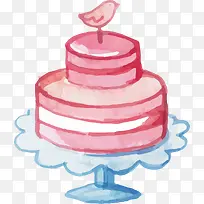 生日派对粉色蛋糕