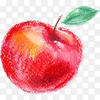 手绘红色苹果
