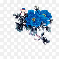 高贵的蓝色花朵