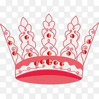 粉红色王冠矢量图