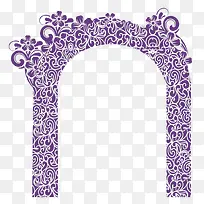 紫色花纹拱门