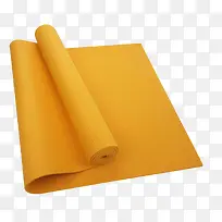 黄色的瑜伽垫免抠素材