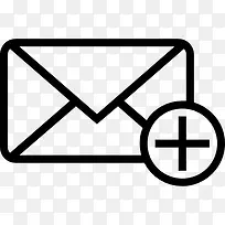 添加邮件概述界面符号封闭信封后面图标