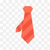 红色扁平化领带