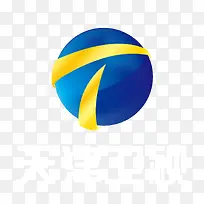蓝色天津卫视logo标志