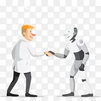 人类机器人握手合作