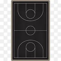篮球运动球场插画矢量图