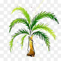 水彩椰子树