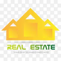 黄色个性房地产公司logo设计