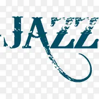 蓝色英文字母jazz