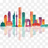 炫彩中国各大著名城市建筑剪影