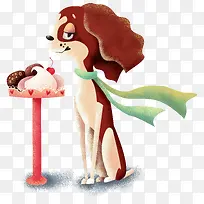 卡通可爱小动物装饰动物头像狗狗