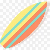 彩虹色系扁平冲浪板