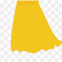 黄色裙子矢量素材图