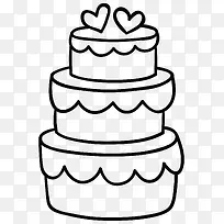 婚礼蛋糕简笔画