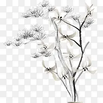 水墨植物