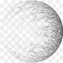 高科技几何线条球体