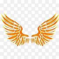 对称橙色翅膀