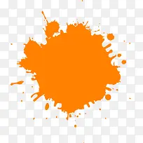 手绘橙色喷漆
