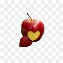 爱心苹果的水果中