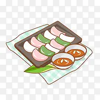 手绘饺子